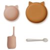 Clearance Liewood Liewood Cat Pale Tuscany Multi Mix Tableware Cathy Silicone (4-Pack)