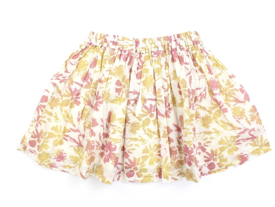 Wholesale Noa Noa Miniature Noa Noa Miniature Print Offwhite/Rosa/Yellow Skirt Watercolour