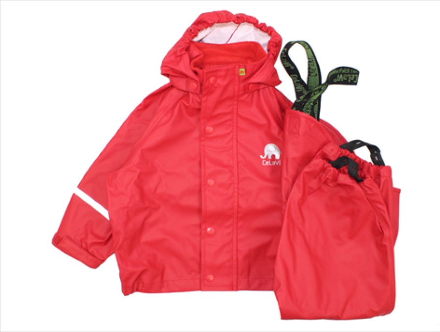 Best Celavi Celavi Rainwear Pants And Jacket Red