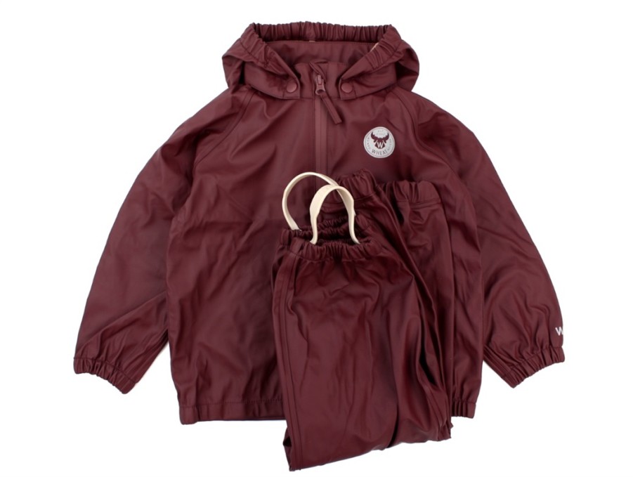 New Wheat Wheat Rainwear Charlie Pants And Jacket Maroon