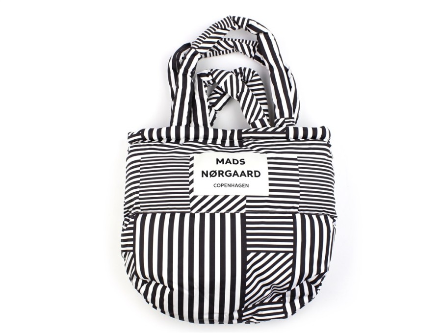 Best Mads Nørgaard Mads Norgaard Stripe Play Aop/Black Pillow Bag (Adult)