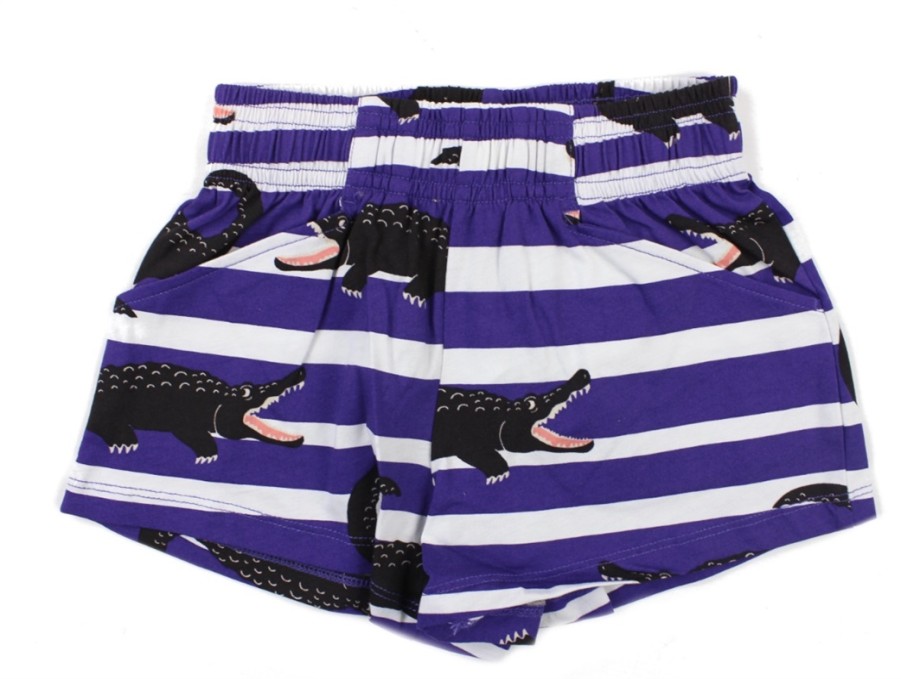 New Mini Rodini Mini Rodini Shorts Crocodiles Purple