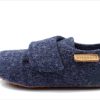 New Bisgaard Bisgaard Blue Slippers With Velcro