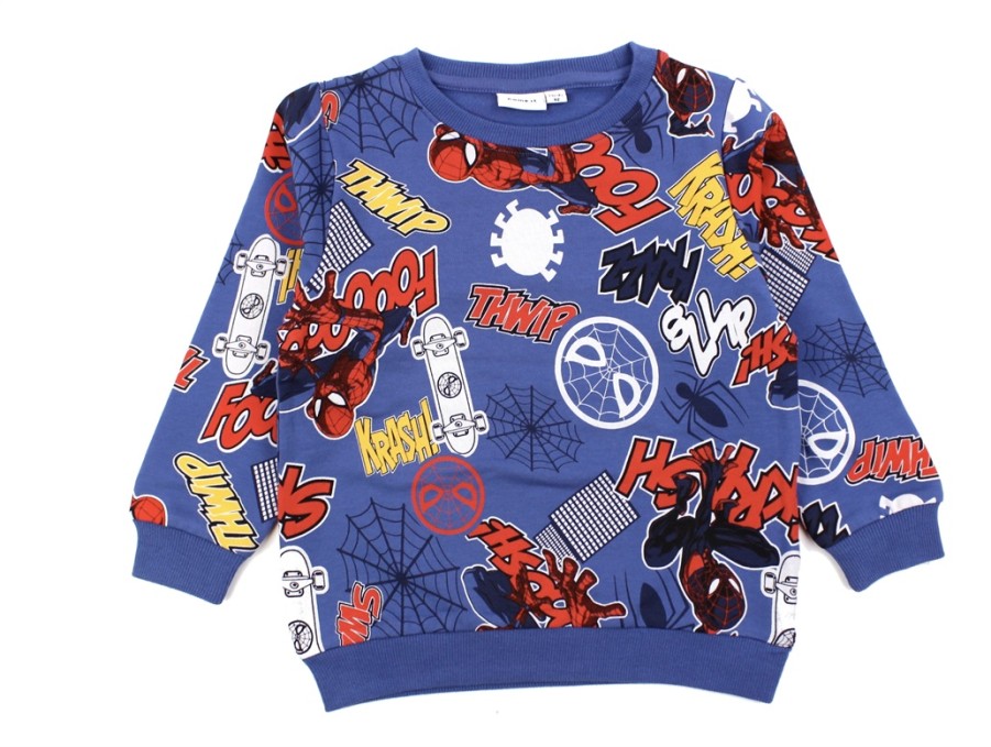 Wholesale Name It Name It Bijou Blue Spiderman Sweatshirt