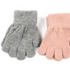 Online Celavi Celavi Mittens Knit Misty Rose/Grey Uld/Nylon (2-Pack)