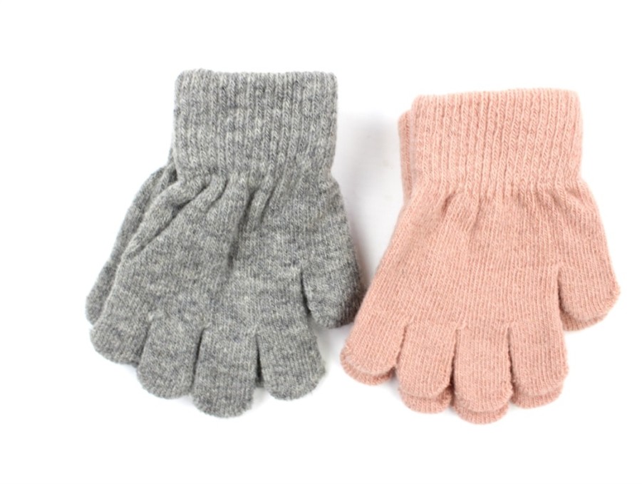 Online Celavi Celavi Mittens Knit Misty Rose/Grey Uld/Nylon (2-Pack)