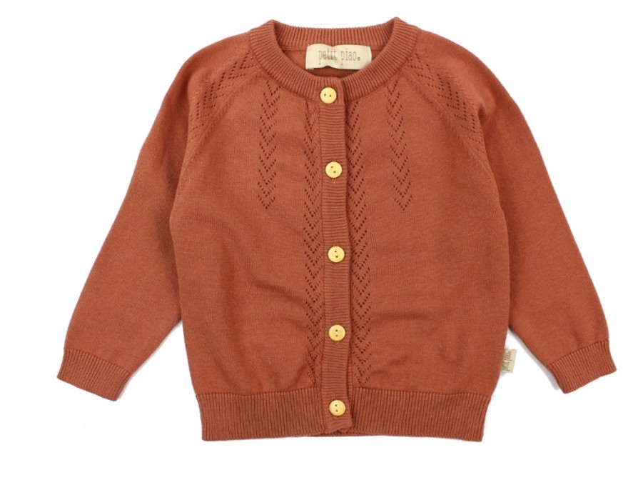 Hot Petit Piao Petit Piao Cardigan Copper Brown