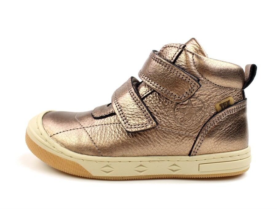 Best Bisgaard Bisgaard Rose Gold Metallic Sneaker Juno With Tex