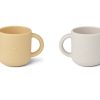 Online Liewood Liewood Cat Jojoba/Sea Shell Mix Cup With Handle Gene Silicone (2-Pack)