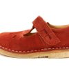 New Pom Pom Pom Pom Ballerina/Mary Janes Tomato Suede With Velcro