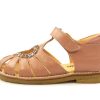 Clearance Angulus Angulus Dark Peach Sandal With Heart And Multi Glitter (Narrow)