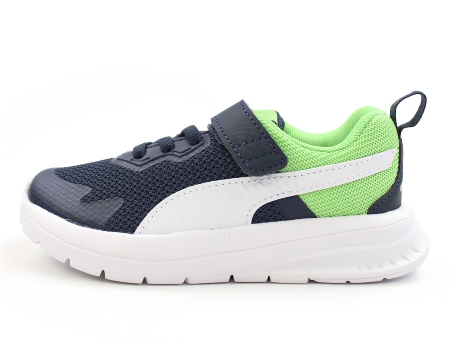 New Puma Puma Dark Night/Puma White/Green Sneakers Evolve