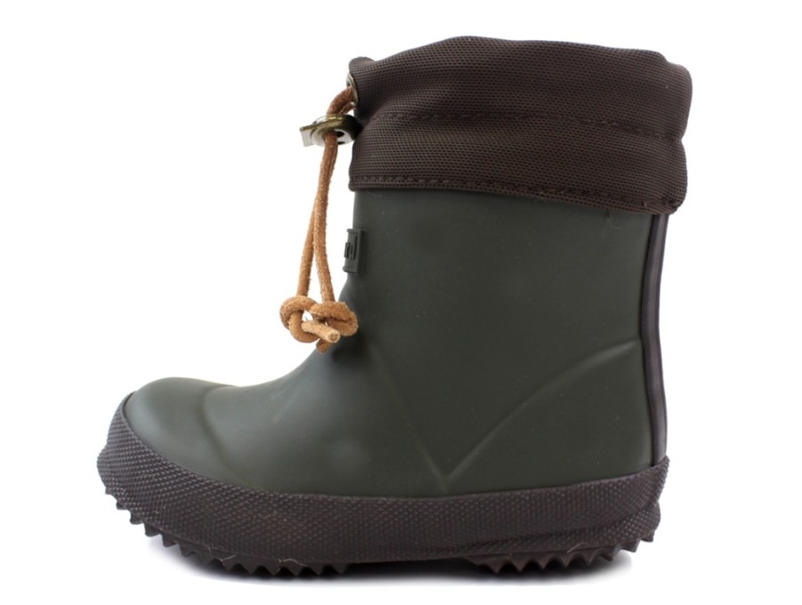 Clearance Bisgaard Bisgaard Winter Rubber Boot Short Green With Wool Lining