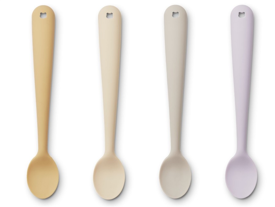 Online Liewood Liewood Jojoba Multi Mix Baby Spoon Siv Silicone (4-Pack)