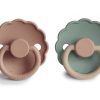 Clearance FRIGG Frigg Rose Gold/Willow Pacifier Daisy Silicone (2-Pack)