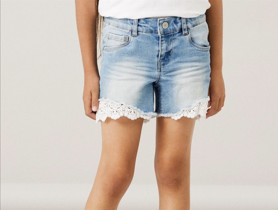 Best Name It Name It Medium Blue Denim Shorts Laces