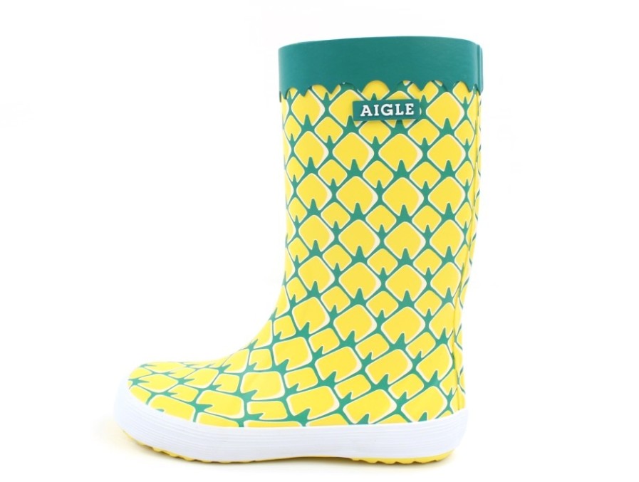 Clearance Aigle Aigle Lolly Pop Fun Rubber Boot Pineapple