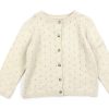 New Wheat Wheat Cloud Melange Cardigan Maia Hole Pattern