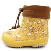 Clearance Bisgaard Bisgaard Winter Rubber Boot Short Mustard Flower With Wool Lining