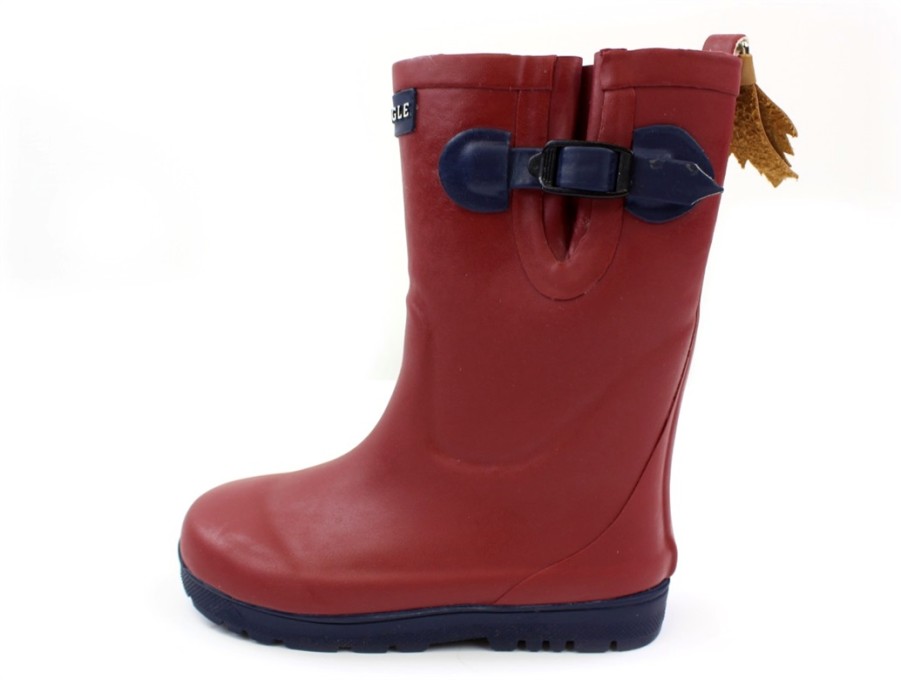 New Aigle Aigle Woodypop Winter Rubber Boot Cinabre With Lining