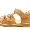 Online Angulus Angulus Sandal Cognac With Buckles And Velcro