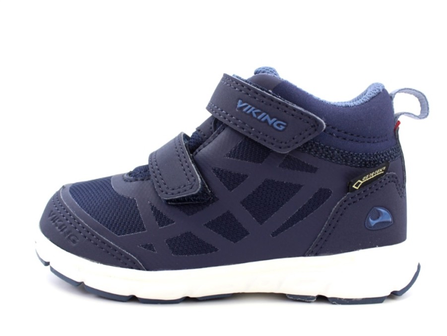 Hot Viking Viking Sneaker Veme Mid Navy/Denim With Gore-Tex