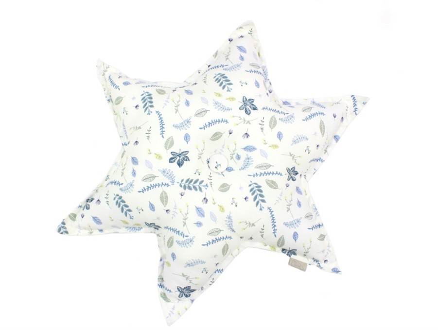 Hot Cam Cam Copenhagen Cam Cam Star Pillow Pressed Leaves Blue