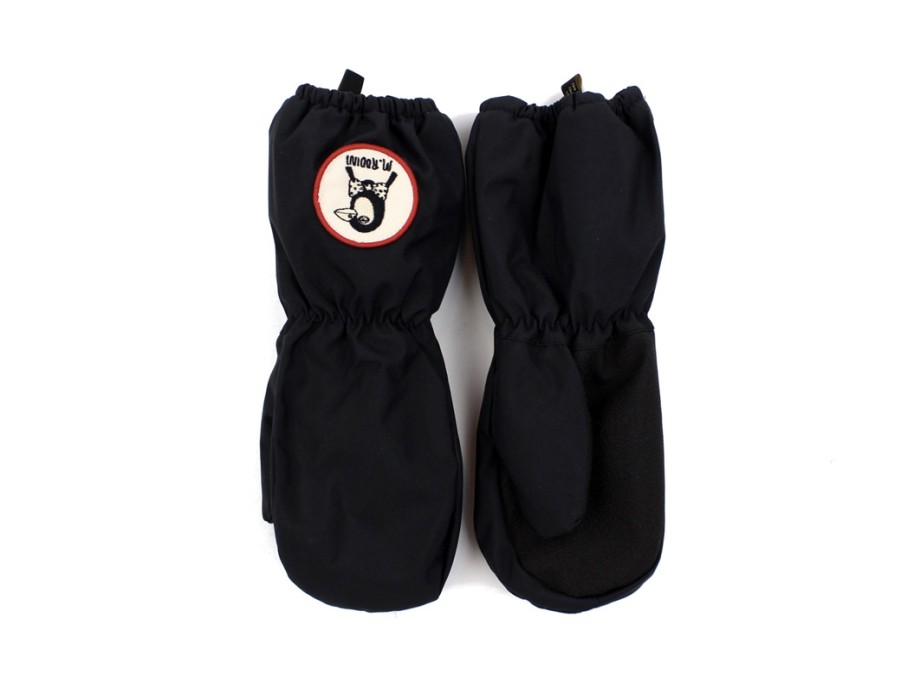 Clearance Mini Rodini Mini Rodini Black Mittens Alaska Thermo