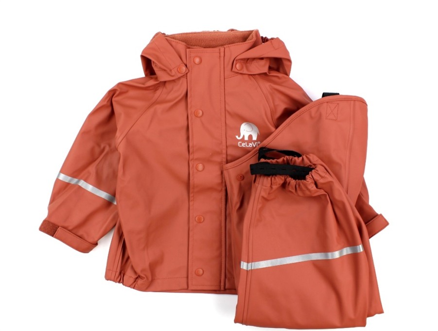 Best Celavi Celavi Rainwear Pants And Jacket Redwood