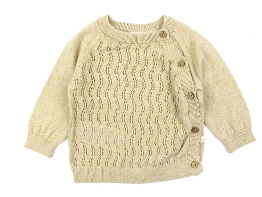 Best Lil Atelier Lil Atelier Warm Sand/Melange Wrap Cardigan