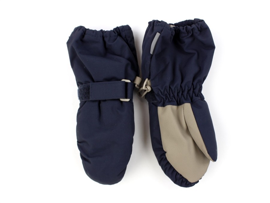 Best Wheat Wheat Dark Blue Tech Mittens