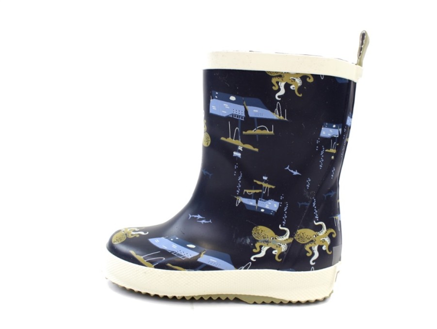 New Celavi Celavi Rubber Boot Navy Print