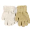 Wholesale Celavi Celavi Beige Gold Glitter Wool/Nylon Mittens (2-Pack)