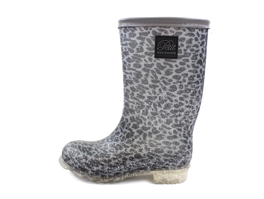 Wholesale Petit by Sofie Schnoor Petit By Sofie Schnoor Rubber Boot Blue Leopard Glitter