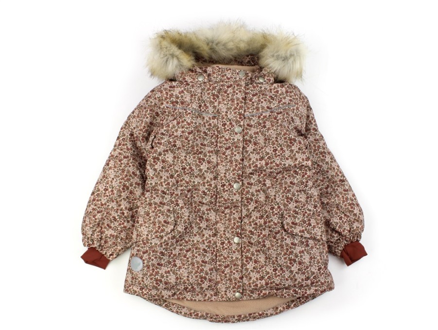 Hot Wheat Wheat Rose Dust Flowers Tech Winter Jacket Mathilde