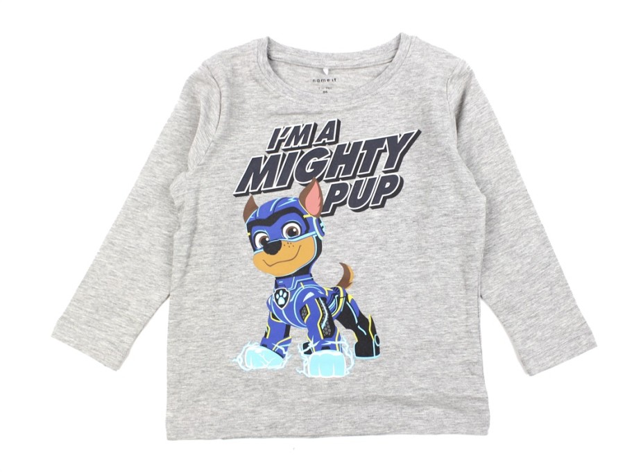 Online Name It Name It Grey Melange Paw Patrol Top