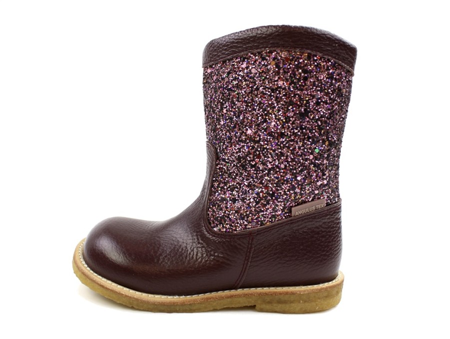 Wholesale Angulus Angulus Bordeaux Multi Glitter Winter Boot With Tex