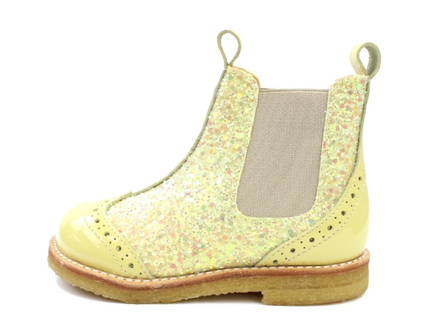 Wholesale Angulus Angulus Ancle Boot Yellow/Beige Glitter With Hole Pattern