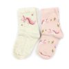 Wholesale Name It Name It Peyote Melange/Rose Smoke Unicorn Socks (2-Pack)