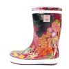 New Aigle Aigle Lolly Pop Rubber Boot Kew Garden Pink