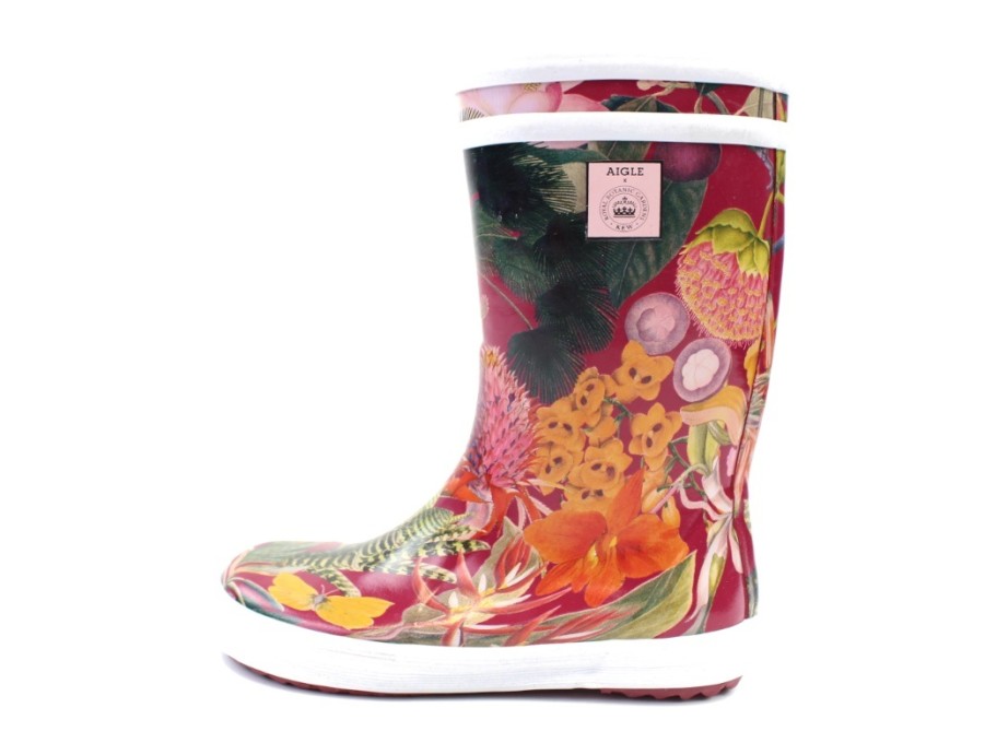 New Aigle Aigle Lolly Pop Rubber Boot Kew Garden Pink