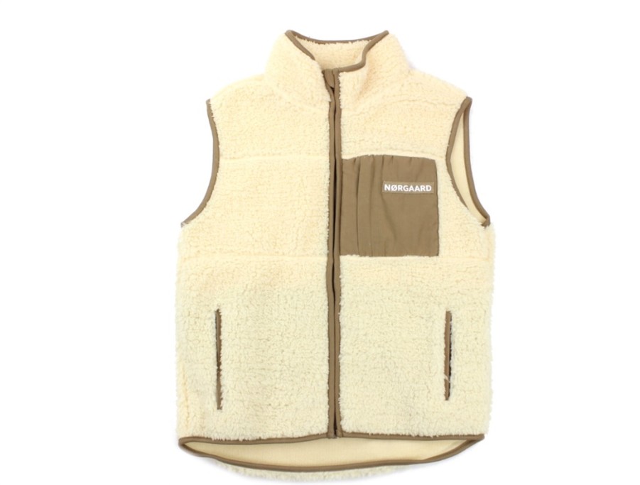 Hot Mads Nørgaard Mads Norgaard Fleece Waistcoat Vilads Vanilla Custard