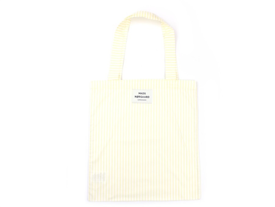 Online Mads Nørgaard Mads Norgaard Tote Bag Atoma Double Cream/White Alyssum Stripes