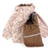 Best Celavi Celavi Rainwear Pants And Jacket With Fleece Lining Peach Whip Flowers