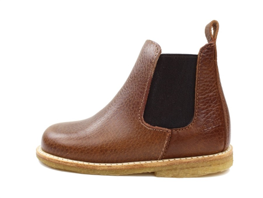 New Angulus Angulus Ancle Boot Cognac