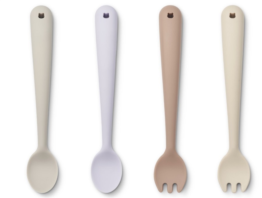 Online Liewood Liewood Apple Blossom Multi Mix Cutlery Set Shea Silicone (4-Pack)