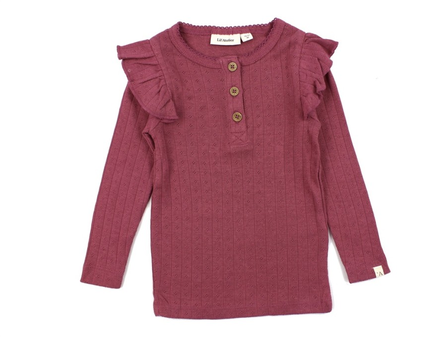 New Lil Atelier Lil Atelier Dry Rose Top With Pattern