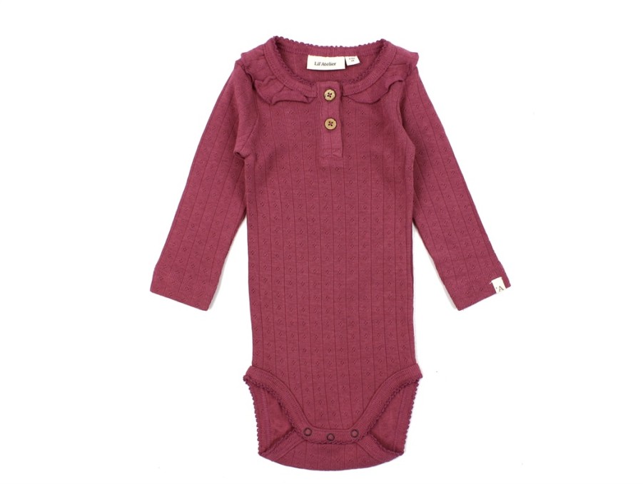 Best Lil Atelier Lil Atelier Dry Rose Bodysuit With Pattern