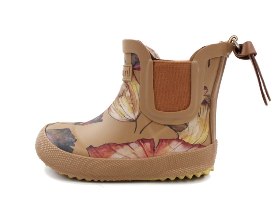 New Bisgaard Bisgaard Rubber Shoes Camel Flowers