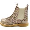 Hot Angulus Angulus Nougat Multi Glitter Ankle Boots With Perforated Pattern